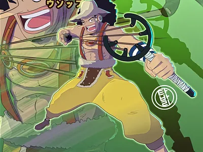 Usopp - illustration anime luffy manga mtl graphics one piece shonen jump sniper king straw hats usopp 타바리
