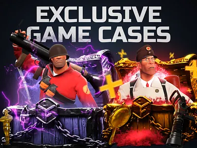 3D Game Loot Cases, Collectible Drop Designs 3d 3dart 3dillustration 3drender cgart collectibledesign conceptart digitalart dribbbleportfolio esports gameassets gamedesign gamedev gamingillustration lootbox posterdesign teamfortress tf2 videogameart visualeffects