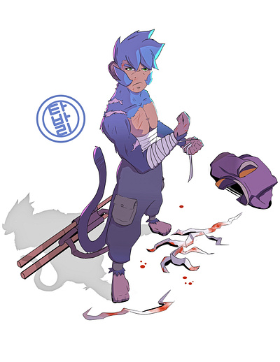 Wonsungi - changes bandages (illustration) anime dbz illustration manga mtl graphics naruto one piece shonen jump wonsungi wonsungi art 원숭이 타바리