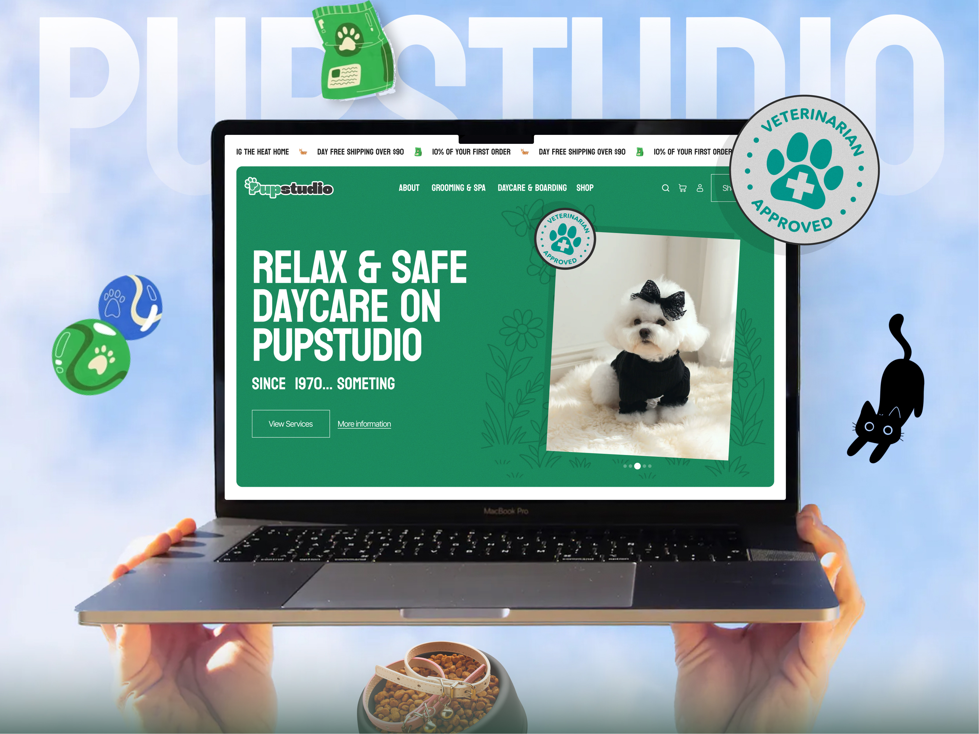 Pet Care Website Landing Page UI Design animal care ecommerce landing page luxury pet care website modern website design pet adoption pet care pet care landing page pet care platform pet care website design pet health pet store website pet website pets shopify website ui uiux design ux design web design website