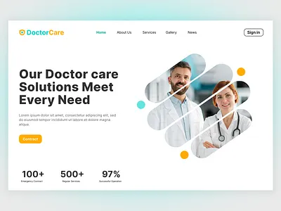 💙 DoctorCare Website Hero Section cleanui dribbble figma herosection landingpage medicalwebsite minimaldesign modern web ui uiux ux web design