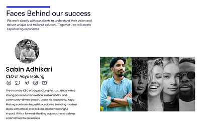 OUR TEAM SECTION ui ux