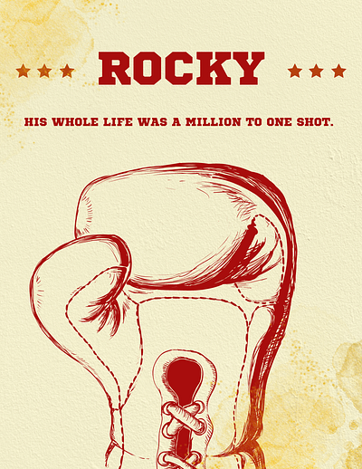 Rocky Poster Re-Design design movies poster typography