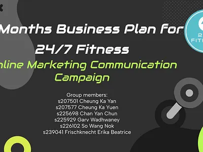 Business Plan Project for 24/7 Fitness
