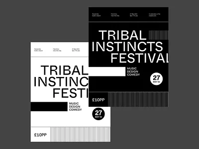Tribal Instincts Festival Poster design figma graphic design typography ui