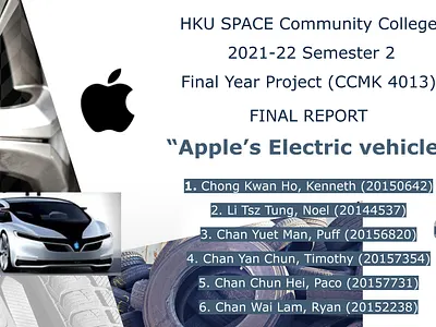 Product Development Project - Apple's EV