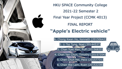 Product Development Project - Apple's EV