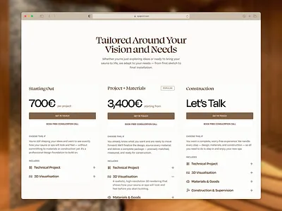 Pricing Page for Spa Prof landing page pricing ui design uiux design ux design web design