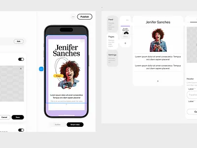 Page Builder app - Concept app builder concept create page create site figma ui ux
