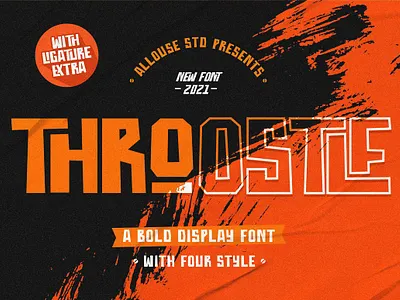 Throostle a Bold Display Font Family alphabet block font bold font bold sans serif cool font craft font crafting font cricut font organic font outline font playful font sans serif bundle sans serif font typeface typography logotype