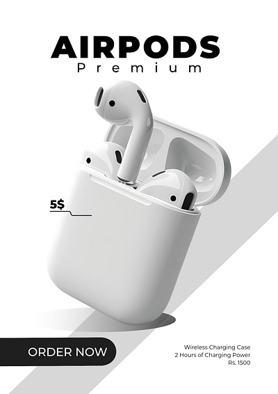 AirPods Poster airpods graphic design illustration poster