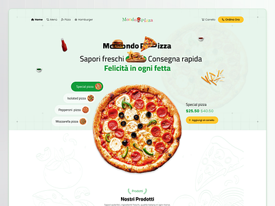 Mondo Pizza 🍕✨ desigb design food landing pizza ui uiux ux webdesign website