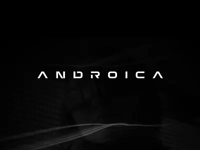 MBF Androica - bold futuristic font bold big branding urban display futuristic font headline title lifestyle minimalist bold nightlife sans serif scifi logo typeface modern