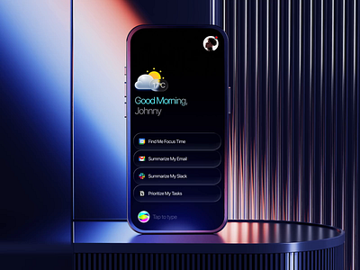 AI Agent — Finding Focus Time on Calendar ai ai agent ai app ai assistant animation assistant b2b agent b2b ai agent calendar calendar app chatgpt focus time interaction design mobile mobile agent mobile assistant premium design product design siri virtual assistant
