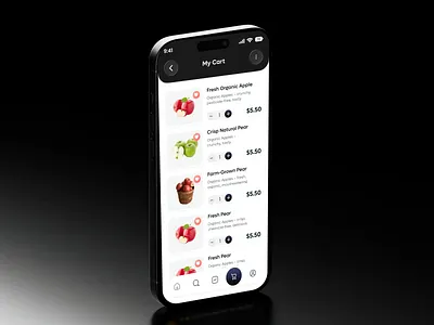 🛒 Grocery App – My Cart Page appdesign cartpage checkoutpage cleandesign ecommerceapp foodapp groceryapp groceryui interactiondesign minimaldesign mobileappdesign mobileui modernui productdesign shoppingapp shoppingcart uidesign userinterface uxdesign