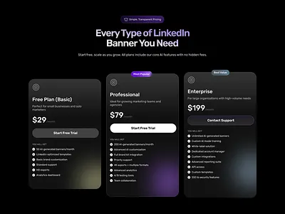 Pricing Page clean clean ui dark dark mode design home screen pricing pricing page ui ux vector
