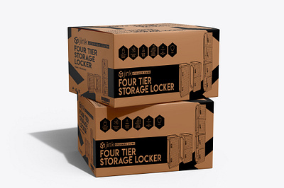 Jink Carton Box Design black box branding carton clean corrugated creative design graphic design label modern mono packaging print professional shipping box single color