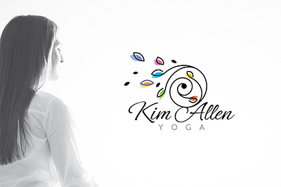 Kim Allen Yoga Logo Design balance calm clean colorful creative design flower logo mind modern peace of mind print professional web yoga