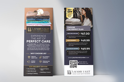 LV Rack Card Design advertisemet branding card clean cleaning creative design flyer graphic design laundry logo modern pricing print professional rack card service