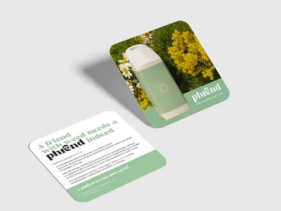 Phrend Insert Card Design branding card clean creative design filter flower graphic design green insert modern print product professional