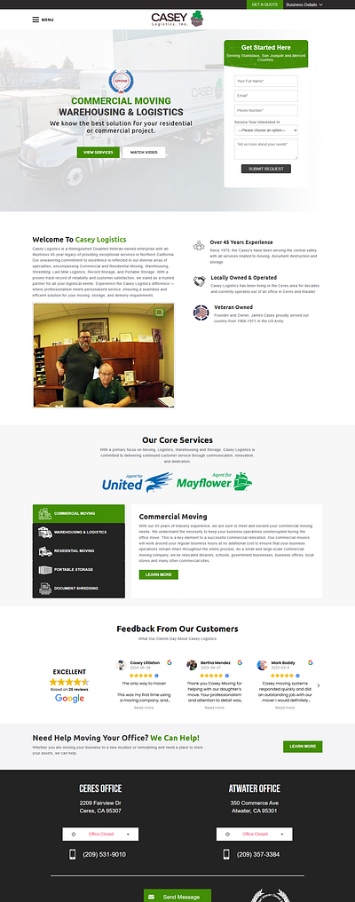 Modern Website Design for a Logistics & Moving Service branding graphic design landingpage leadgenerationdesign logisticswebsite logo movingservicewebdesign responsivedesign servicewebsite uxui warehousingui webdesign webxpart