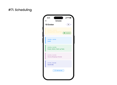 Daily UI 071 : Scheduling 71 dailyui design schedule scheduling ui ux