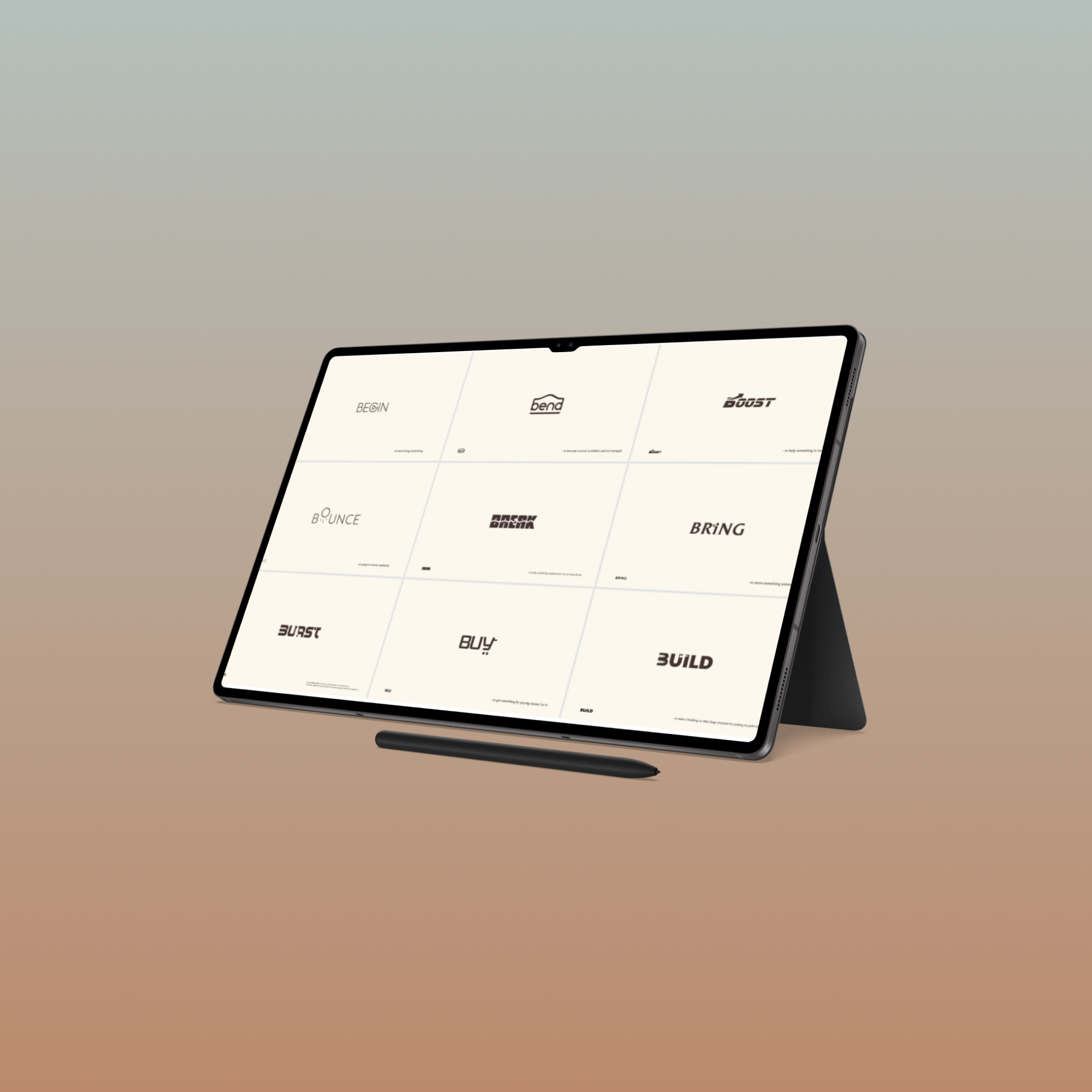 B dictionary design illustration logo typography vector