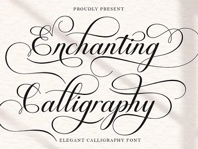 Enchanting Calligraphy 3d animation branding calligraphy fonts graphic design logo lovely font motion graphics ui