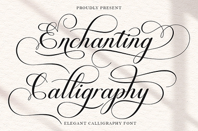 Enchanting Calligraphy 3d animation branding calligraphy fonts graphic design logo lovely font motion graphics ui