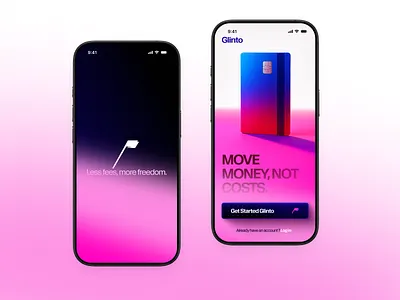 Glinto app branding color design illustration iphone logo page ui web