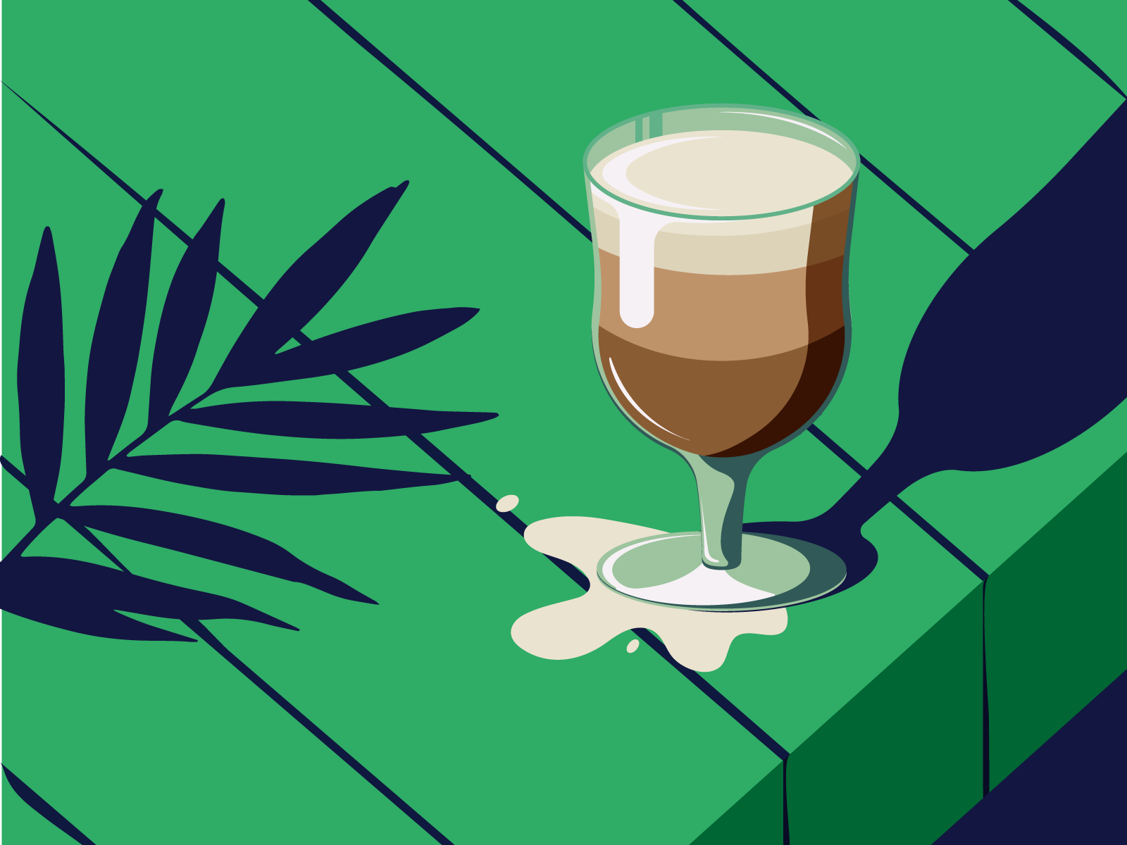 Mid-Century Mood: ретро-арт с кофейным акцентом adobe illustrator coffee color composition design digital art drink elena baryshkina free course glass graphics illustration interior mid century modern minimalism retro retro art shadow style vector