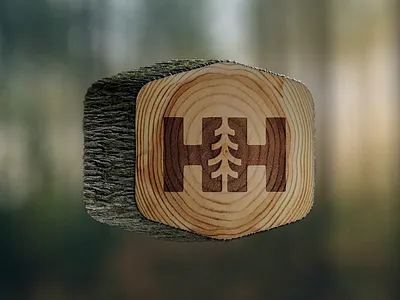 Hocking Hills 3D logo animation 3d animation branding identity logo mark motion design tree