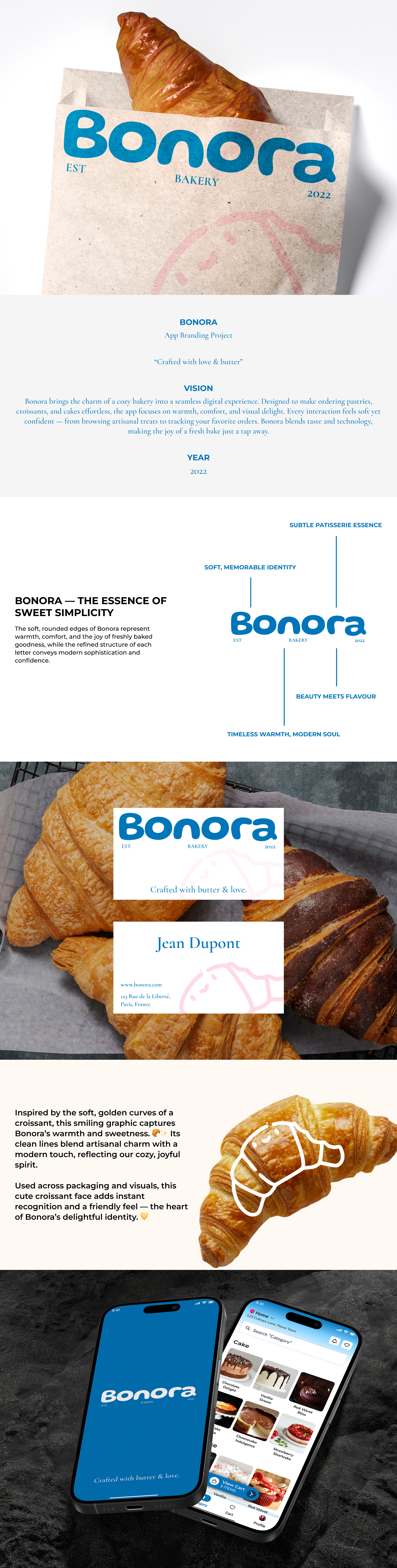 BONORA – Crafted with Butter & Love🧈💛 bakery app branding cafe app dribbbleshot illustration mobileappdesign ui ui ux design uxdesign