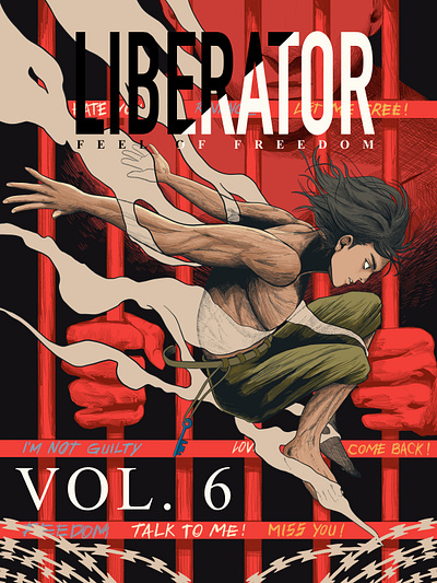 Cover Poster Liberator book cover book illustration graphic design illustration movie poster poster