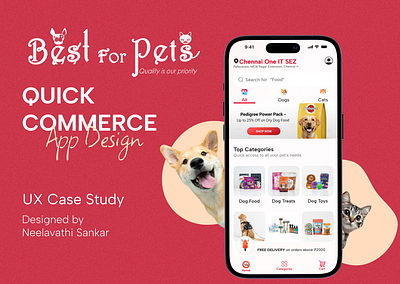 Quick Commerce Mobile App Design for Pet Shop - Best for Pets app design branding figma mobile app design prototyping quick commerce ui ux wireframe