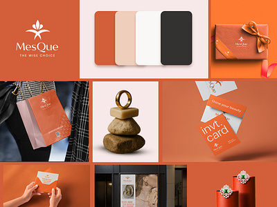MesQue | Jewelry Brand Identity Design beauty brand design brand identity branding branding logo design jewellery jewelry jewelry branding jewelry design jewelry logo logo logo design logo maker logos logotype luxury brand packaging visual identity