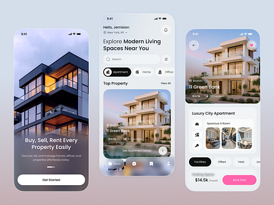 Real Estate App Design airbnb apartment app booking dashboard design filters home management mobile app property real estate real estate app rent ui ux