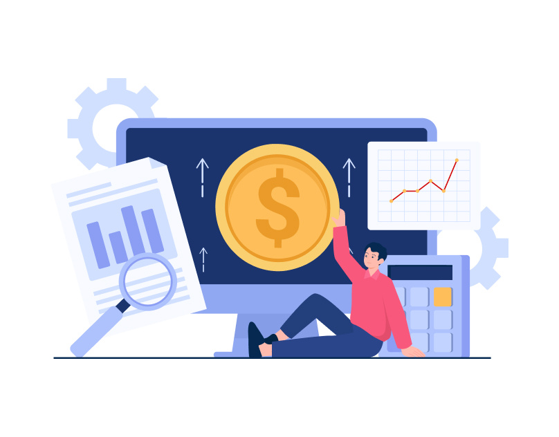 Investment Planning Illustration 2d branding business design finance flat illustration graphic design illustration investment money planning vector