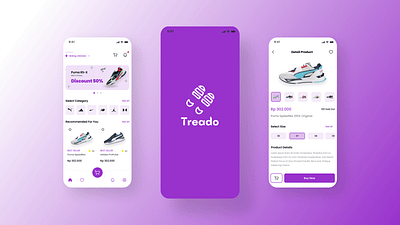Treado - Aplikasi Mobile E-Commerce Khusus Sepatu ui