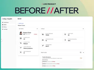 HealthTech SaaS Review Dashboard Redesign ai agents ai copilot ai saas amby health best design agency on dribbble best ux design agency bottomlineux dashboard dashboard design healthtech mafruh faruqi product design agency product redesign saas design agency saasfactor sohag islam user experience ux ux fix y combinator