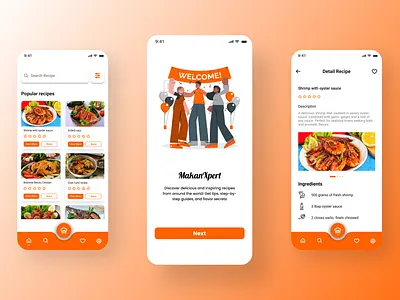 MakanXpert - Aplikasi Mobile Khusus Penyedia Makanan Nusantara ui