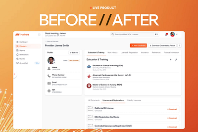 Harbera Provider Detail Page Redesign ai agents ai copilot ai saas best design agency on dribbble best ux design agency bottomlineux dashboard dashboard design harbera healthtech mafruh faruqi product design agency product redesign saas design agency saasfactor sohag islam user experience ux ux fix y combinator