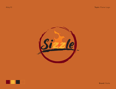 Day 10 branding dailylogo dailylogochallenge day10 design flame flamelogo logo minimal sizzle