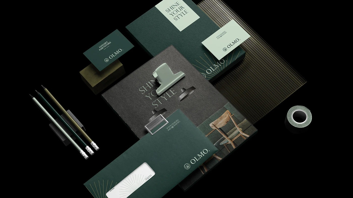 OLMO Furniture Branding 3d animation branding design download free freebie graphic design illustration logo mockup mockup cloud mockupcloud motion graphics ui