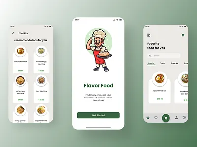 Flavor Food - Aplikasi Mobile Makanan Siap Saji ui