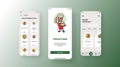 Flavor Food - Aplikasi Mobile Makanan Siap Saji ui