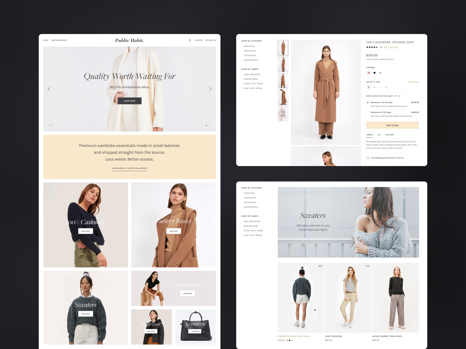 Minimal & Elegant Fashion Store branding clean clothing ecommerce fashion interface lifestyle minimal modern neutral colors online store premium product design responsive sustainable typography ui user experience ux web design