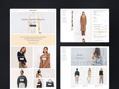 Minimal & Elegant Fashion Store branding clean clothing ecommerce fashion interface lifestyle minimal modern neutral colors online store premium product design responsive sustainable typography ui user experience ux web design