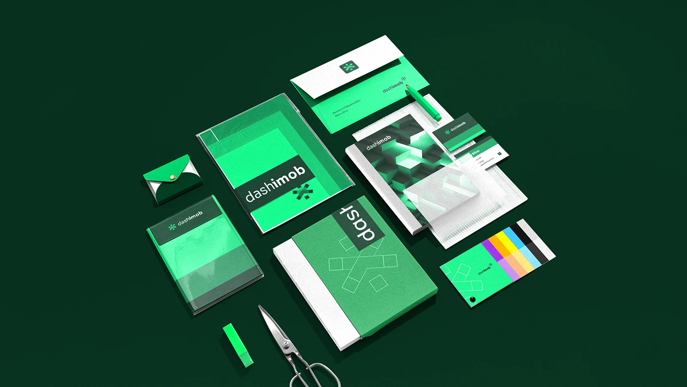 Dashimob | Brand Identity 3d animation branding design download free freebie graphic design illustration logo mockup mockup cloud mockupcloud motion graphics ui