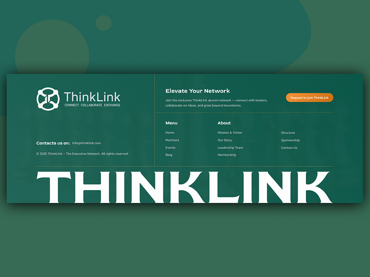 ThinkLink – Website Footer UI Design by Priya UIUX on Dribbble